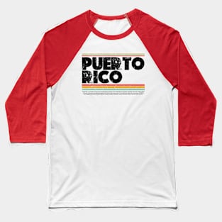 Puerto Rico  Island  gift  art 90s style retro vintage 80s Baseball T-Shirt